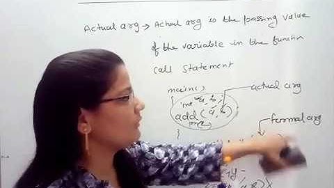 Actual Parameters and Formal Parameters in C C in Hindi   Lec-39|C Programming Tutorial in Hindi