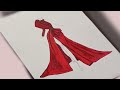 رسم فستان سهرة سهل خطوة بخطوة 