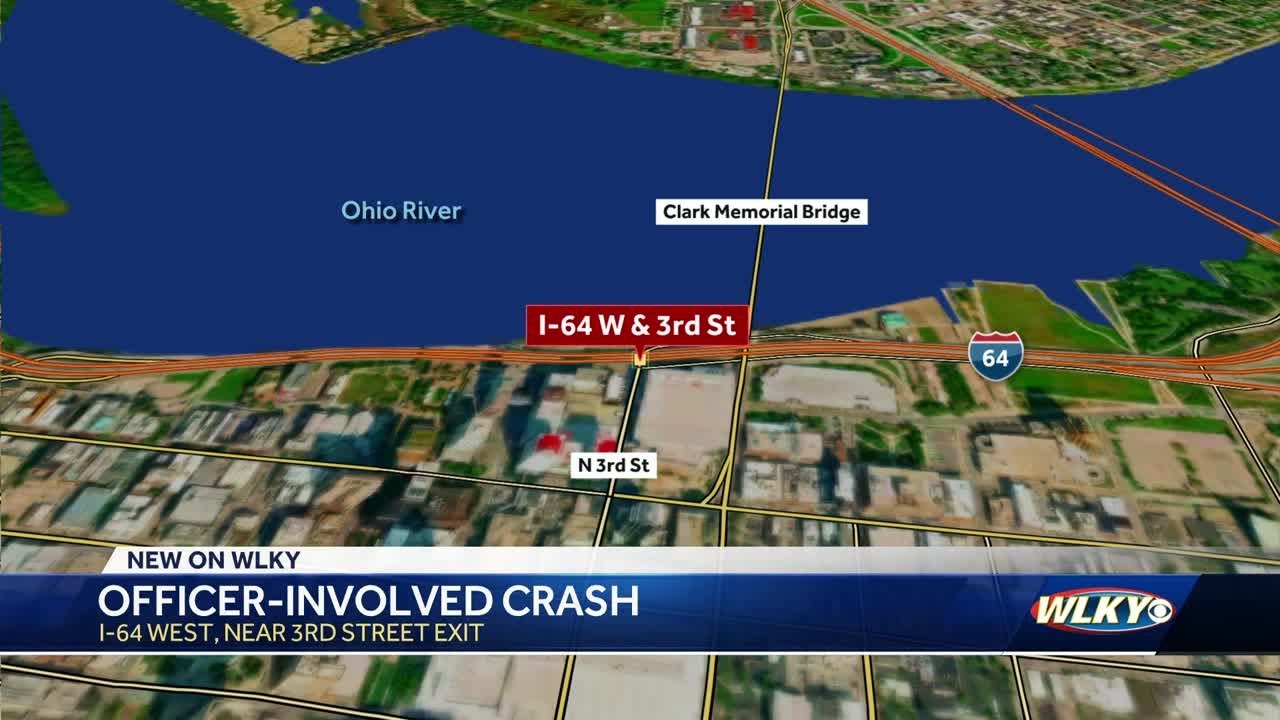 LMPD officer taken to hospital after his cruiser was struck from behind ...