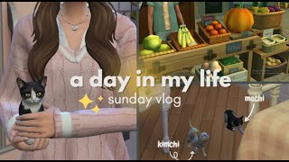 a day in my life ✨(adopting cats, shopping, cafe, meal prep, etc) | sims vlog