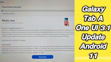 Samsung Galaxy Tab A 10.1 Android 11 One UI 3.1 Update