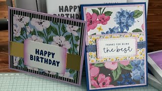 Pattern of Friendship Card Tutorials - by Stampin’ Up! - Lovely Garden DSP - April Card Club