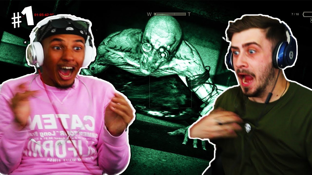 PLAYING EXTREMELY SCARY HORROR GAMES WITH FRIENDS! #1 (Outlast) - YouTube