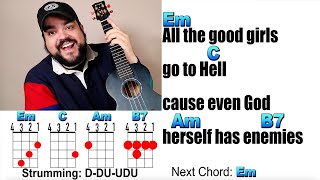 Download Lagu ALL THE GOOD GIRLS GO TO HELL - Billie Eilish (Ukulele Play Along with Chords and Lyrics) MP3 Download Lagu ALL THE GOOD GIRLS GO TO HELL - Billie Eilish (Ukulele Play Along with Chords and Lyrics) MP3