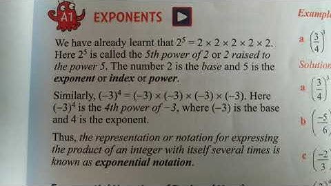 Class 8: Chapter 2A (Exponents) Video 1 | English and Mizo