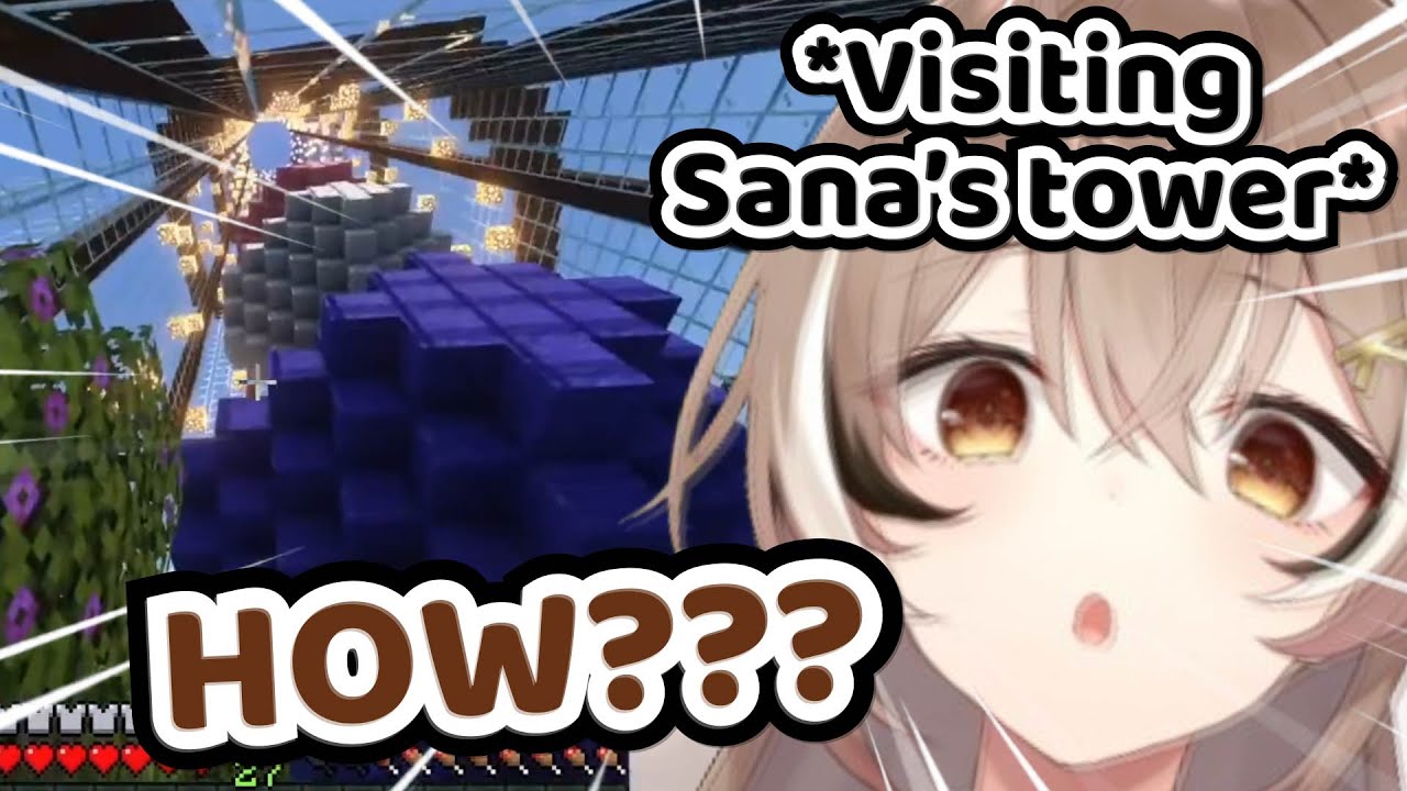 Mumei Reacts to Sana's Completed Tower【Hololive EN | Nanashi Mumei】