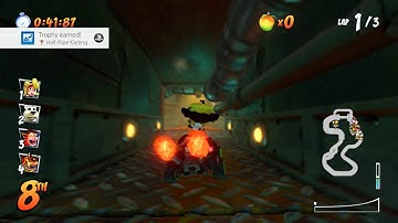 How to reach the Sewer Speedway shortcut without drifting (Trophy Guide) Crash Team Racing
