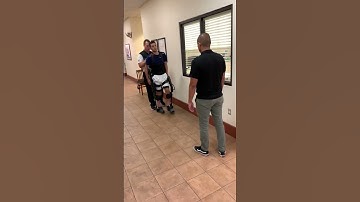 Exoskeleton suit helps quadriplegic walk again 🤩  -  🎥 Viralhog