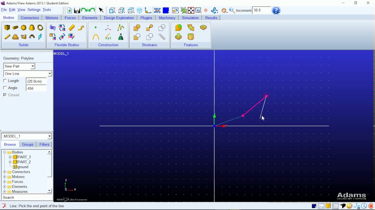 How to draw with angles on MSC Adams - YouTube