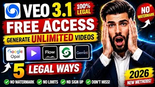 VEO 3.1 FREE Access – 5 Legal Ways to Generate Unlimited Videos