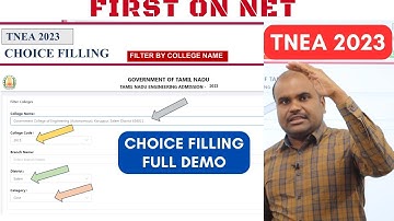 TNEA 2023 Choice Filling FULL DEMO | Website இப்படி தான் இருக்கும் | Easyயா Confidentஆ FILL பண்ணுங்க