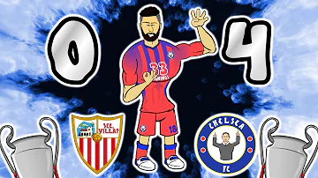 ⚽⚽4 GOALS⚽⚽ GIROUD scores four vs Sevilla (Champions League 20/21 Highlights)