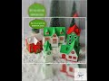Christmas Village Miniature Holiday House Decoration Display Tiny Home Winter Scene Ornament Coll...