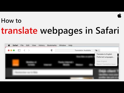 How to translate web pages in Safari?