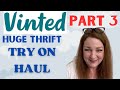 Vinted thrift try on haul mid size over 50  beauty and palette s