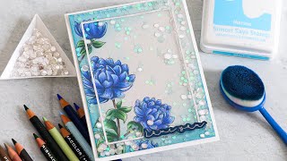 Coloring with Pencils and Edge to Edge Shaker PLUS new Alex Syberia STAMPtember Set!