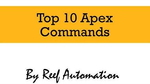 Top 10 Favorite Apex Commands!
