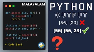 Python Malayalam Tutorial | Python Interview Questions | Python Tricks | Python Tricky Programs