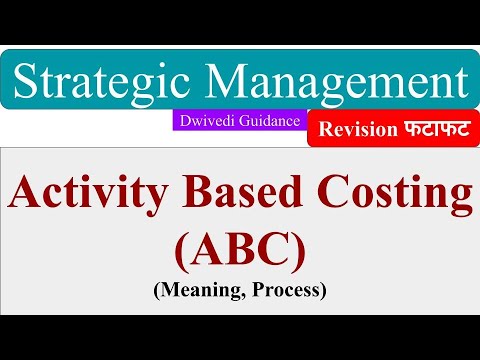 Activity Based Costing, ABC, activity based costing process, Strategic management.