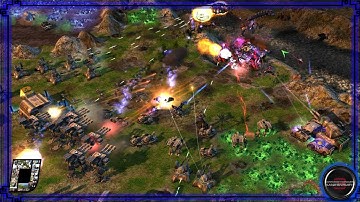 Holding out With Steel Talons , One Vision : C&C 3 Kanes Wrath , 1v3 Vs Brutal Ai , Live Gameplay