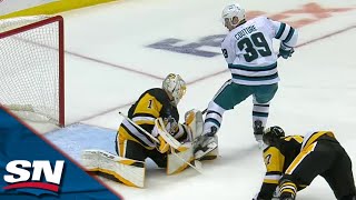 Sharks' Couture Touches DeSmith's Pad With Skate Leading To Bizarre Go-Ahead Goal