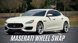 Maserati Quattroporte 22 inch brushed wheels