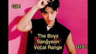 The Boyz Sangyeon (더보이즈 상연) Vocal Range (G2-G5-G♯5)