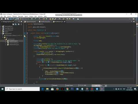 Java Program: Simple Sorting (3 Different Types of Sorted Program using Eclipse)