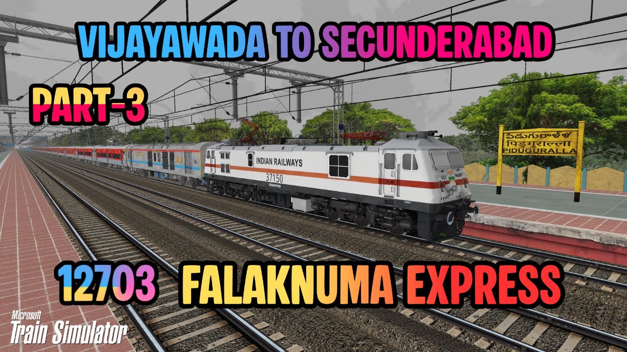 Premium Journey of 12703 FALAKNUMA EXPRESS From Vijayawada Jn To Secunderabad Jn Part-3 in MSTS