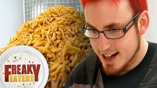 Man Eats TRIPLE His Body Weight In Fries! | Freaky Eaters
