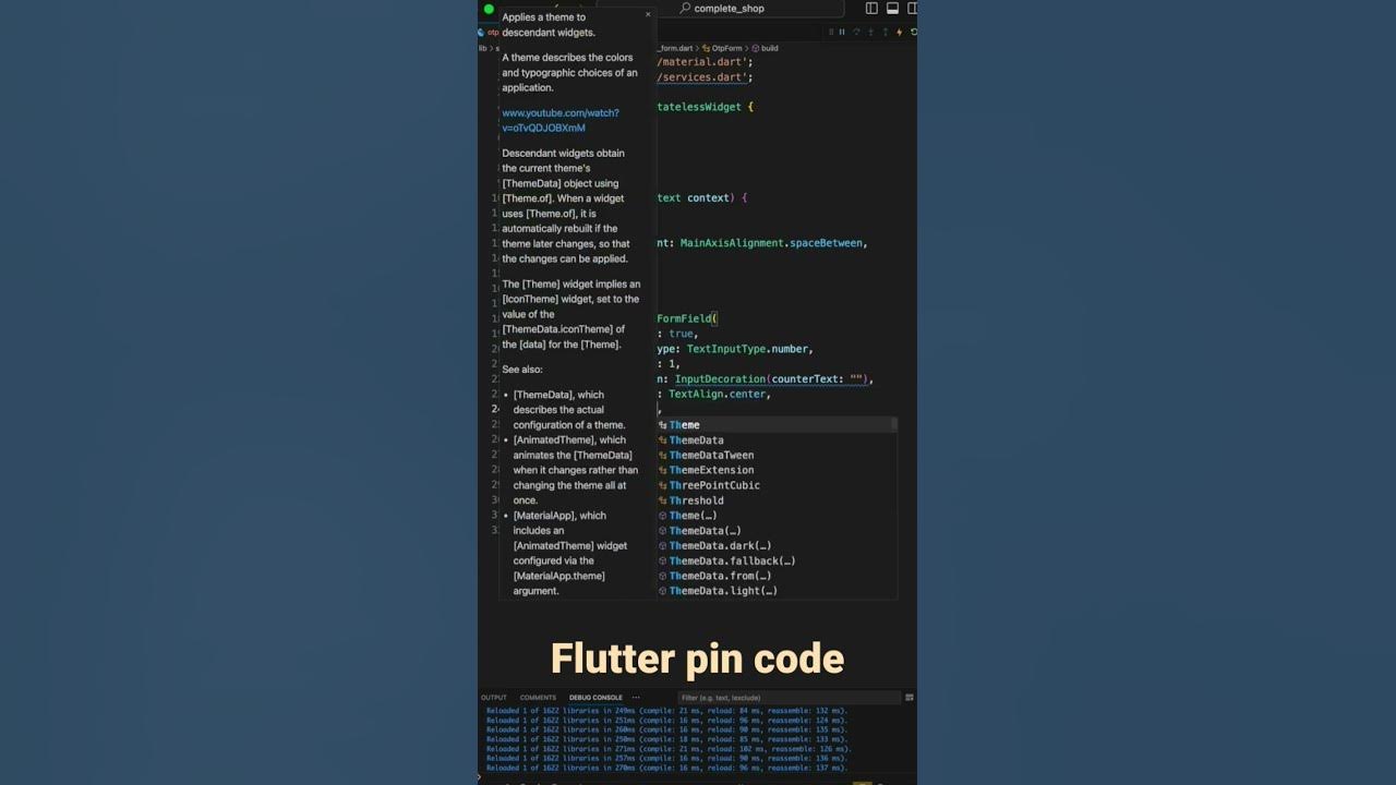 flutter pin code ♥️ #flutter #coding #fluttertutorial # ...