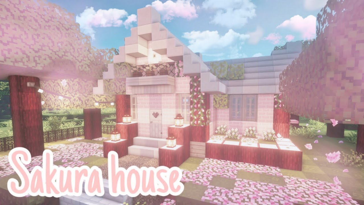Aesthetic House of Sakura | Aesthetic build in Minecraft - YouTube
