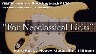 80s Neoclassical Metal Guitar Backing Track Jam in Em | BT-179 chords