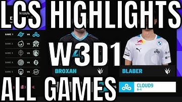 LCS Highlights ALL GAMES W3D1 Spring 2021