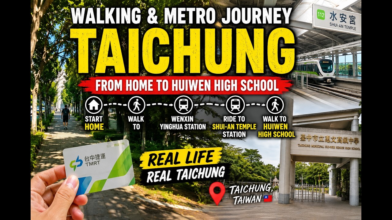 Just Walking Through Taichung | A Full City Journey 從家裡一路走到惠文高中|台中城市散步+捷運之旅 縮圖