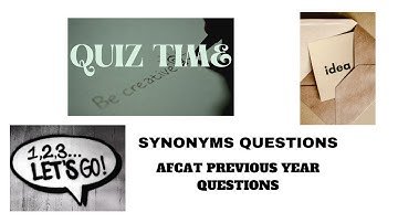 AFCAT exam previous year questions - Synonyms Questions(Part-2)