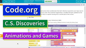 Interactive Card Lesson 14 Puzzle 7 Animation and Games Code.org Tutorial