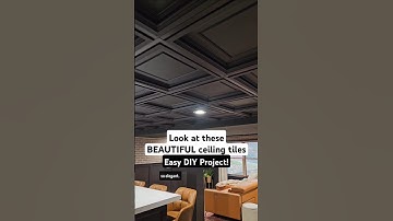 Ceiling tiles were an easy upgrade! #diy #diyprojects #ceilingdesign #homedecor #interiordesign