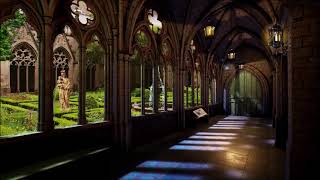 Medieval Monastery ASMR Ambience {with Latin Mass/Gregorian chants}