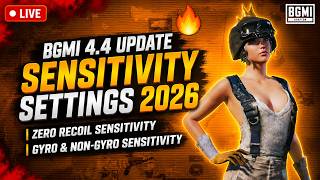 🔴Bgmi 4.4 Update Sensitivity Settings 2026 | Zero Recoil Sensitivity | Gyro &amp; Non-Gyro Sensitivity💀