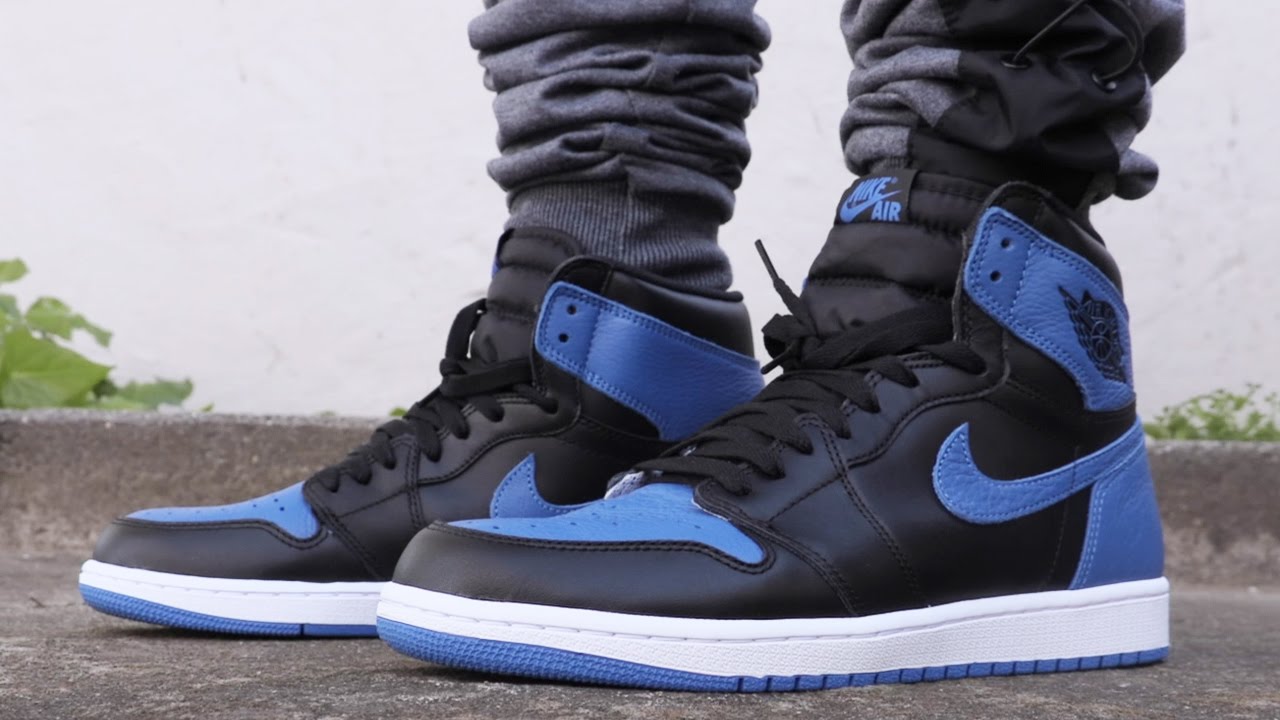 air jordan 1 royal on feet