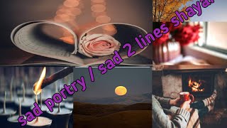 Sad poetry  || 2 lines broken shayari||  Whatsapp Status 2022💔💔💫💫 screenshot 5