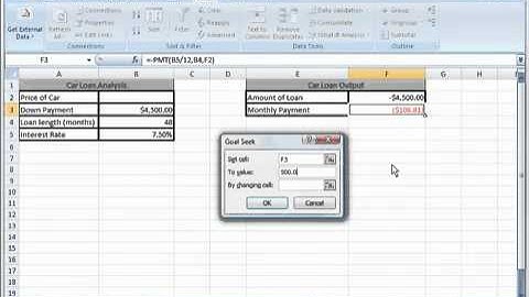 Excel 2007 Tutorial 22 What if analysis (Goal seek)