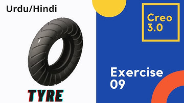 How to make tyre in ptc Creo / Pro e In urdu / Hindi | CAD Land by mujtaba haider