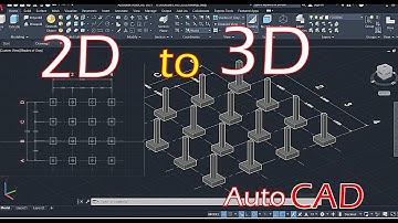 การสร้างแบบ 2D to 3D Autocad