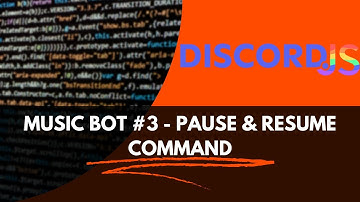 Discord.js v14 Music Bot #3 | Pause and resume command