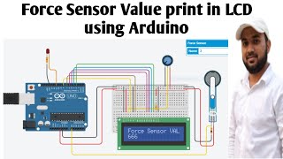 35 Force Sensor Value Print in LCD using Arduino at TinkerCad Simulation in Hindi  weight sensor