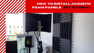 Cheap & Easy Way To Install Acoustic Foam Panels Without Damaging Walls