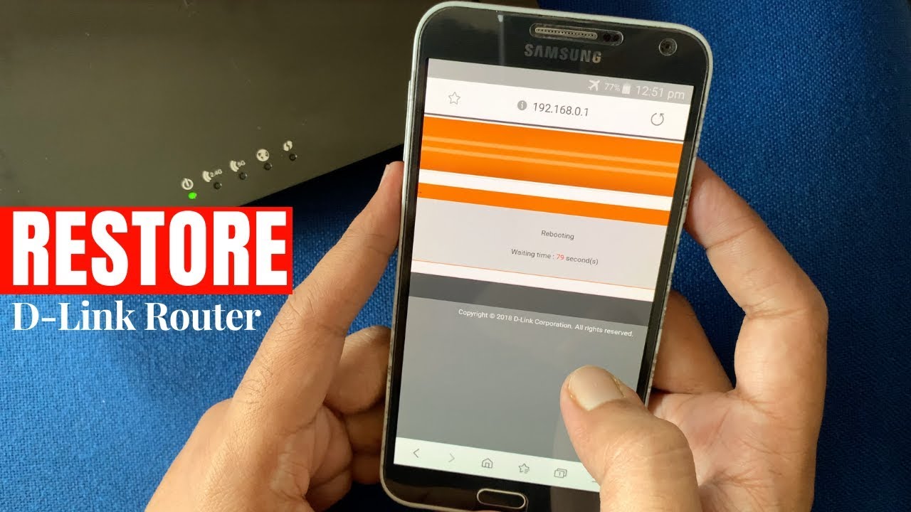 D-Link | Restore Router Configuration Backup Using Mobile - YouTube