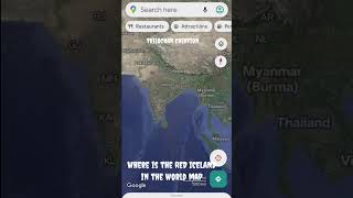 The RED Iceland in the world। world map। trilochan creation #shortvideo #youtubeshorts